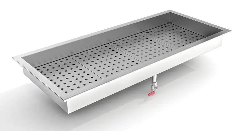 CombiSteel Gemahlenes Eis Behälter Einbau 4/1 GN