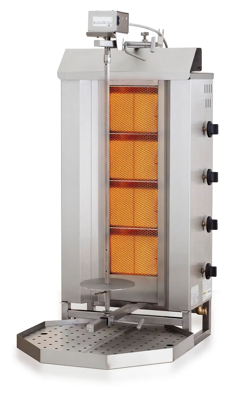 CombiSteel Gyros Gasgrill Motor Position Oben 4 Heizzonen