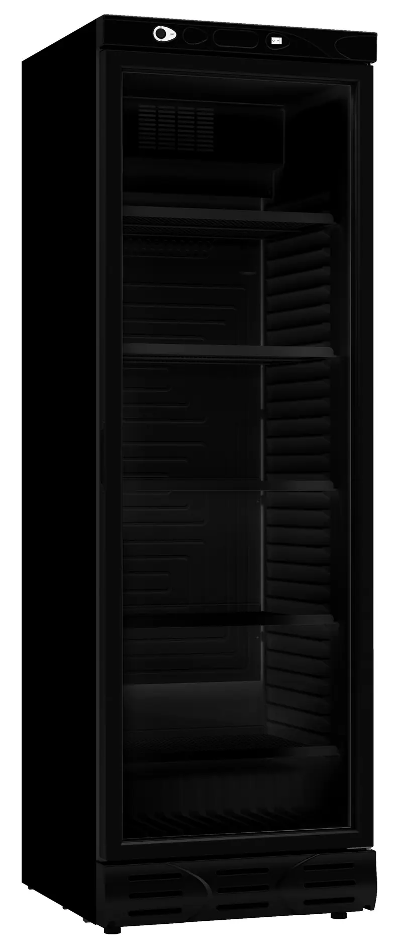 Combisteel Kühlschrank 1 Glastür 382L Schwarz Keine Canopy