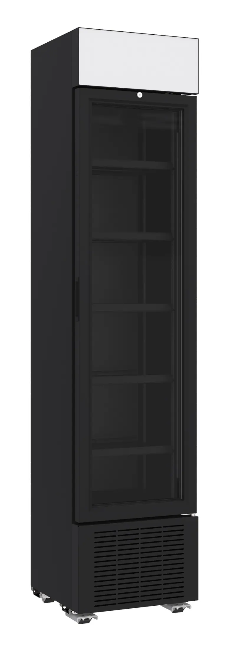 Combisteel Kühlschrank 1 Glastür Schwarz 232L *transport auf Anfrage*
