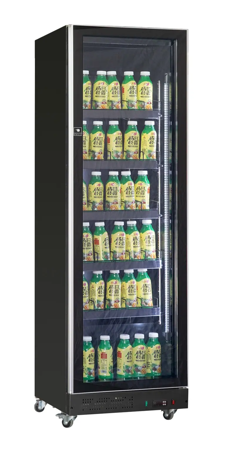 CombiSteel Kühlschrank 1 Glastür Schwarz | 7526.0005