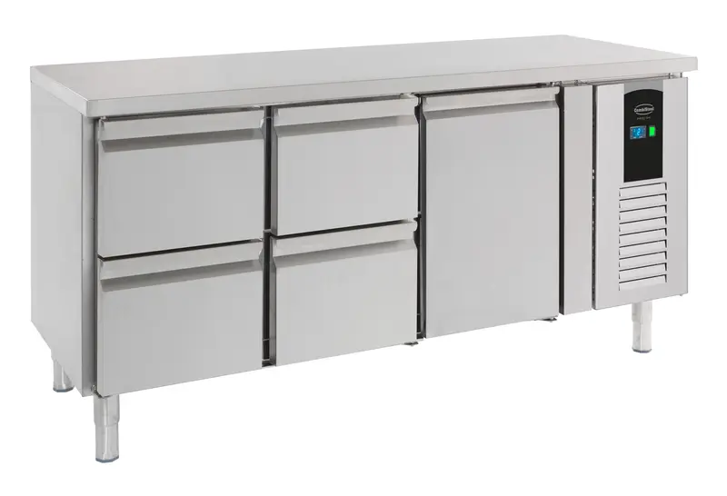 Combisteel Kühltisch 1 Tür und 4 Schubladen Energy Line, Serie 700