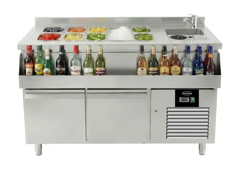 Combisteel Kühltisch 2 Türen mit Cocktail-bar-station, 1360 x 718 x 955 mm