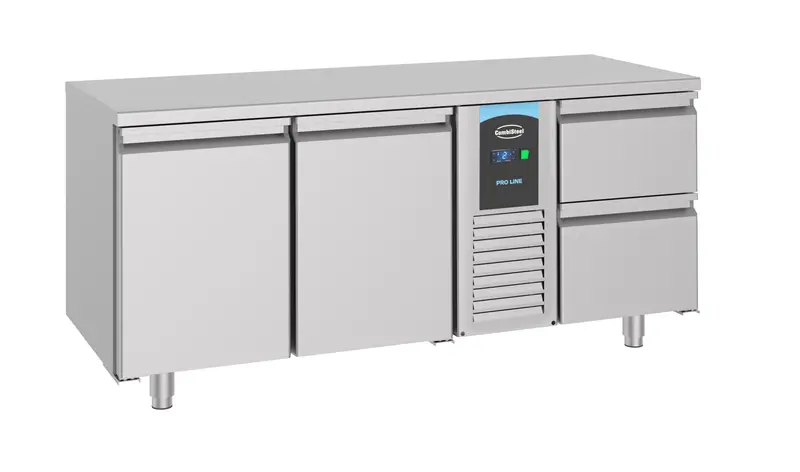 Combisteel Kühltisch 2 Türen und 2 Schubladen Monoblock Energy Line, Serie 700