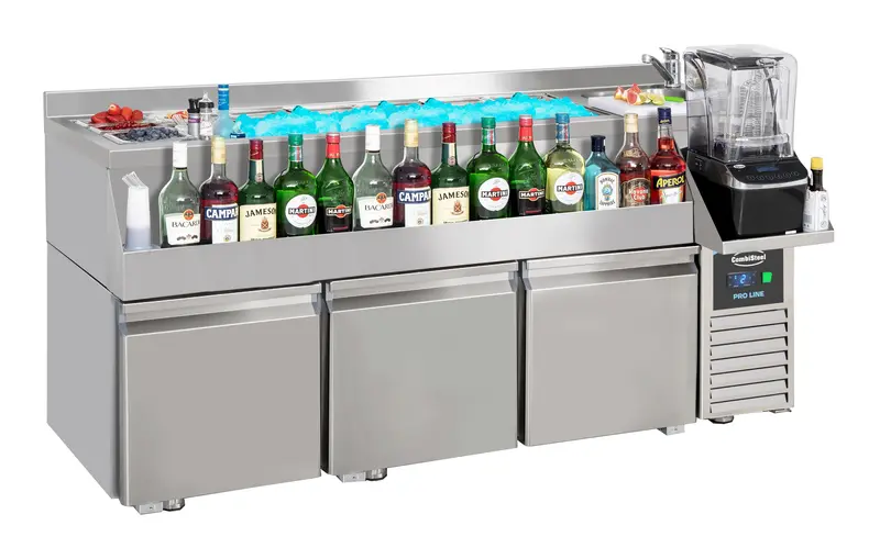 CombiSteel Kühltisch 3 Türen Mit Cocktail-Bar-Station
