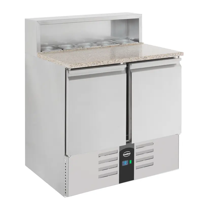 Combisteel Pizzatisch 2 Türen, 903 x 700 x 1090 mm