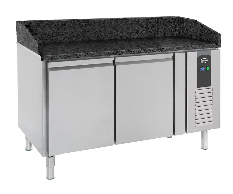 Combisteel Pizzatisch 2 Türen Schwarze Granit-arbeitsplatte