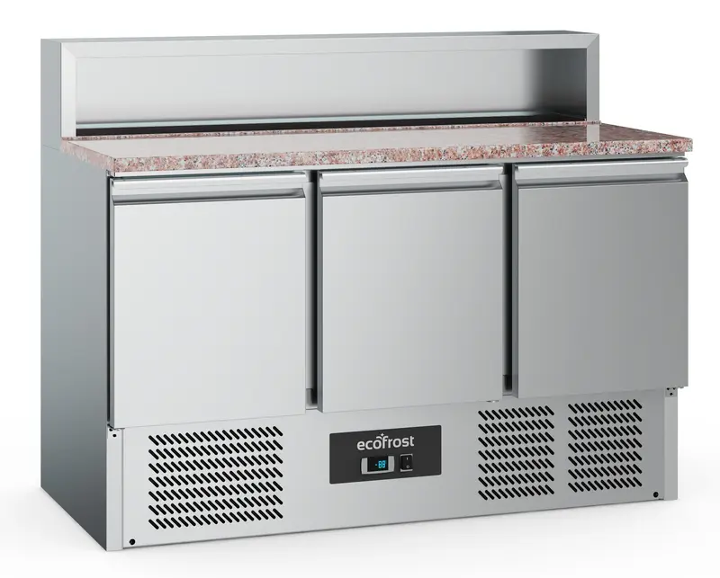 Combisteel Pizzatisch 3 Türen 8x1/6GN Behälter
