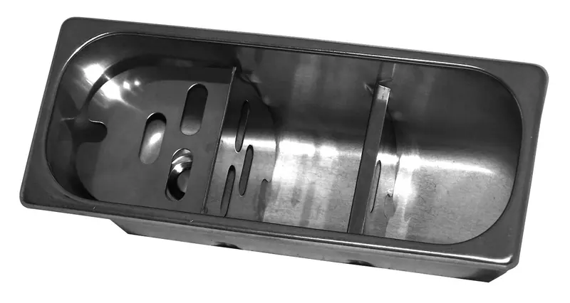 CombiSteel Spülbecke Für Eislöffel 270 × 110 × 120 Mit Wasserablaufloch, Wasseranschluss Und Überlaufrohr | 7108.0005
