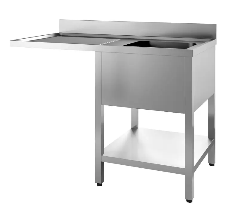 Combisteel Spültisch Grundboden Spülmaschine Demontabel 1 Rechts 1400, Serie 700