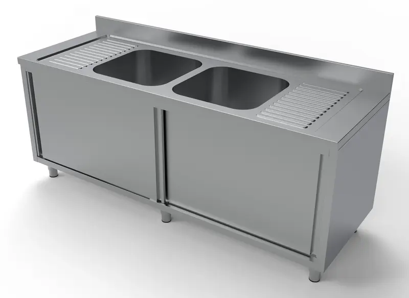 Combisteel Spültisch Schiebetüren 2 Mitte 2000, Serie 700