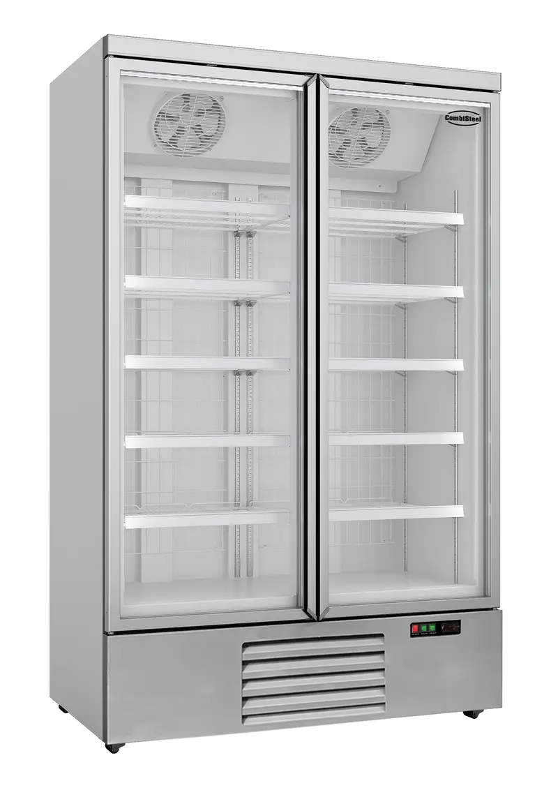 CombiSteel Tiefkühlschrank 2 Glastüren Jde-1000F **Achtung, Es Liegt Ein Erhöhter Einschatlstrom Vor, Sodass Ein Leitungsschutzschalter Mit C-Charakteristik Erforderlich Ist.**