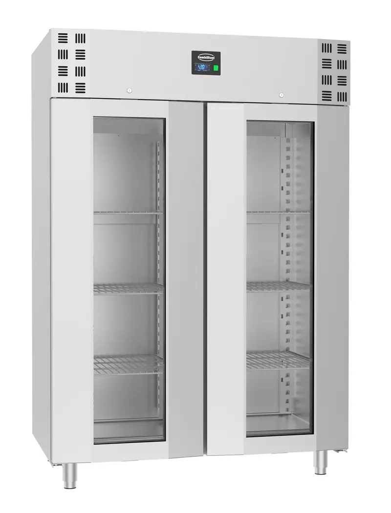 Combisteel Tiefkühlschrank Edelstahl Glastür Mono Block 1400 Ltr