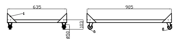 Combisteel Unterbau für Saladette 2 Türen