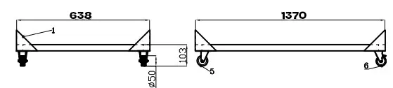 Combisteel Unterbau für Saladette 3 Türen