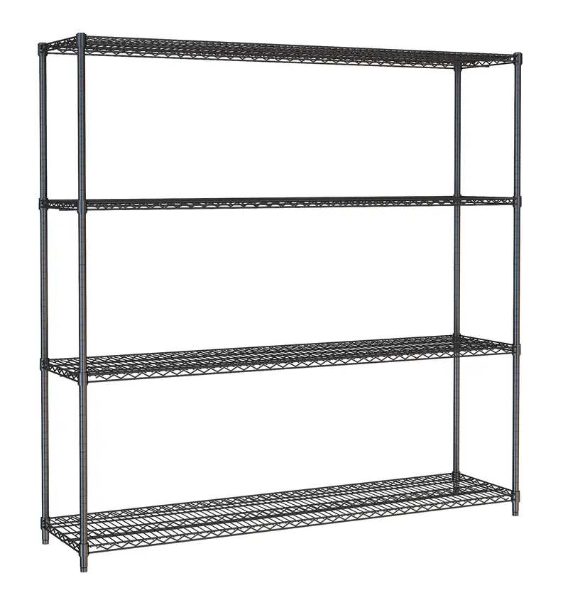 CombiSteel Wandbretter 4 Levels 1800 Schwarz Selbstmontage