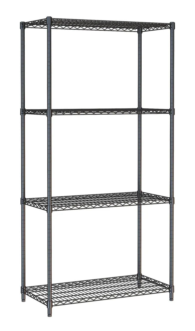 CombiSteel Wandbretter 4 Levels 900 Schwarz Selbstmontage