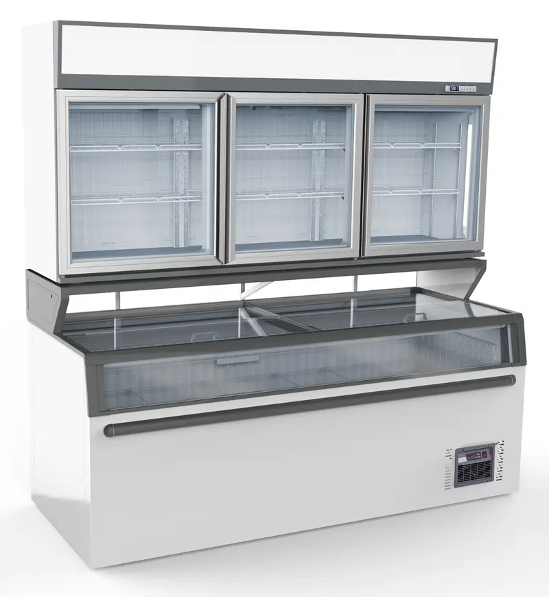 CombiSteel Wandtiefkühlung Weiß 3 Glastüren