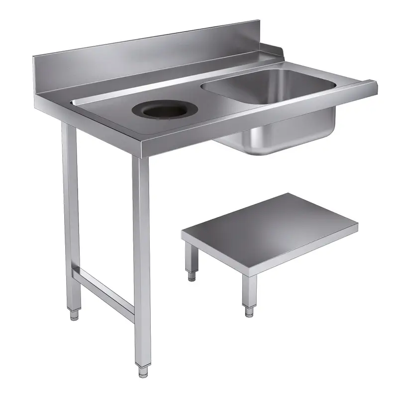 CombiSteel Zulauftisch Grundboden Mit Abfallloch 1200 Links Für 7280.0045-0046
