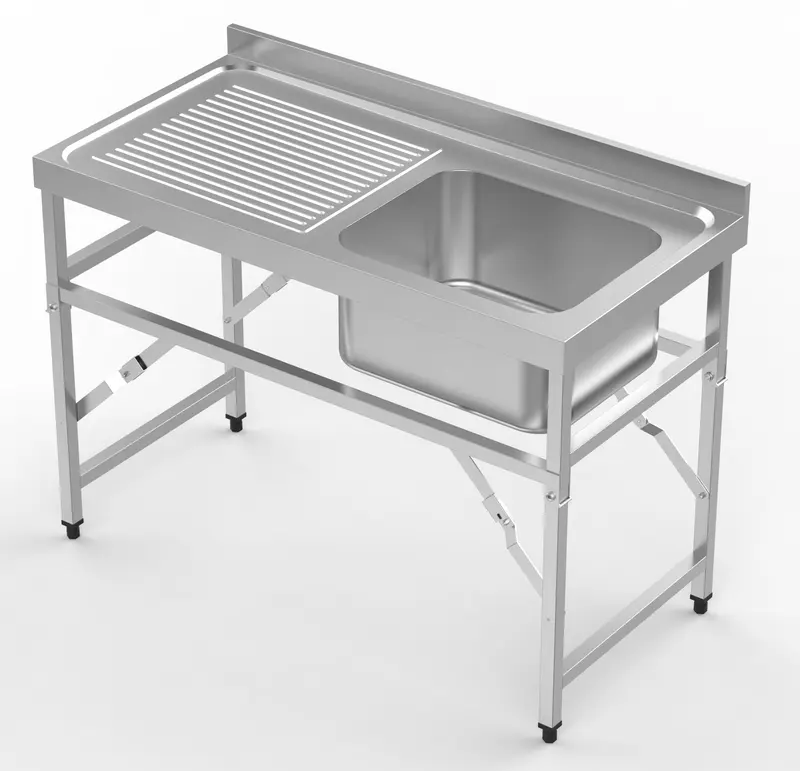Combisteel Zusammenklappbare Spültisch 1200 1R, Serie 600