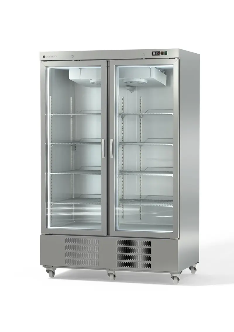 Coreco Edelstahlkühlschrank US Range 1400 mit Glastür