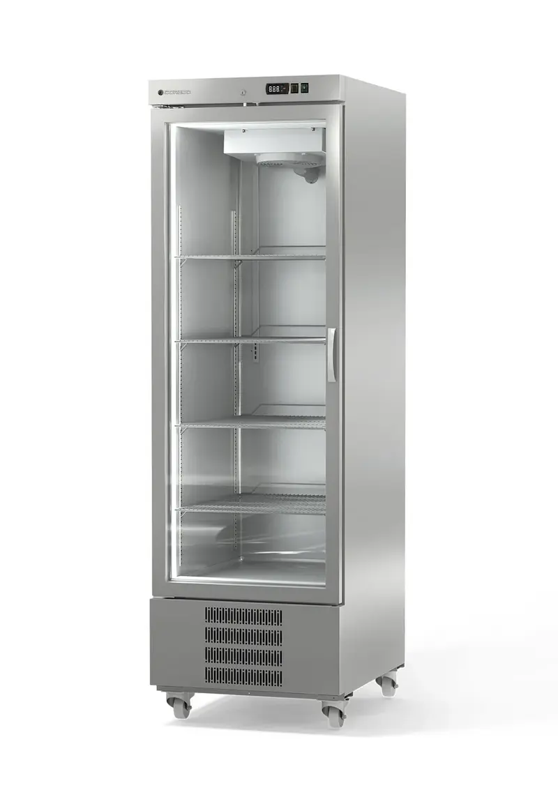 Coreco Edelstahlkühlschrank US Range 650 mit Glastür