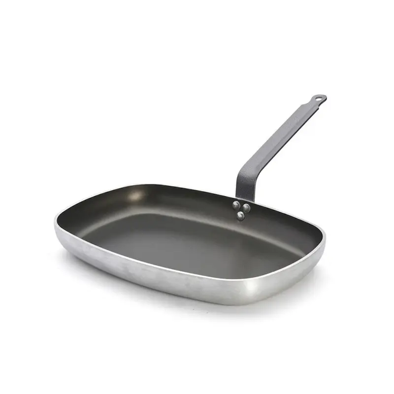 de Buyer Rechteckige Fischpfanne, Aluminium, Antihaft 38cm | 3 Stück