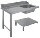 Dexion Zulauftisch, ein Becken, Anbau links, 1500x720x850 mm