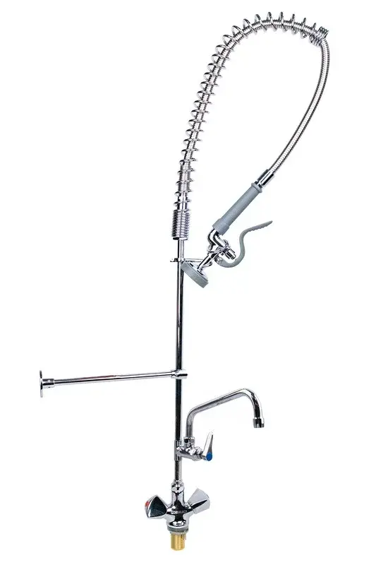 Einloch-Geschirrwaschbrause mit verstellbarer Säule, Mischbatterie und Schwenkhahn - 1.200 mm