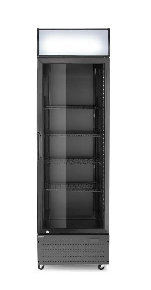 Eintüriger Kühlschrank mit hinterer Bar und hinterleuchteter Blende, , Arktic, 254L, Schwarz, 230V/250W, 578x605x(H)1980mm