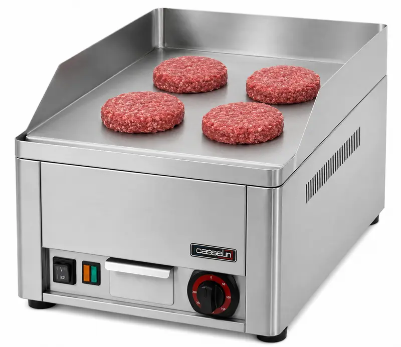 Elektro-Grillplatte strukturiert verchromt 30