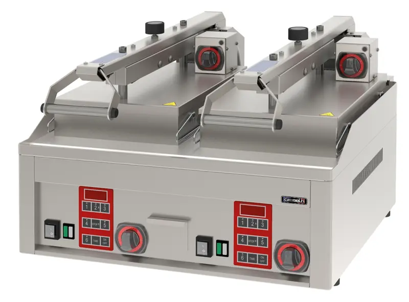 Elektro-Kontaktgrill Clam - halbautomatisch doppelt
