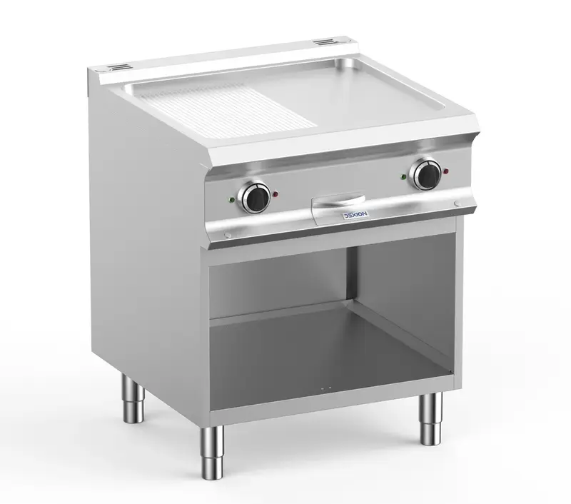 Elektrogrillplatte Dexion Lux 700 - 70/73 - ½ glatt, ½ gerillt - 10 kW