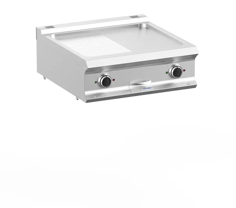 Elektrogrillplatte Dexion Lux 700 - 70/73 - ½ glatt, ½ gerillt - Tischgerät - 10 kW