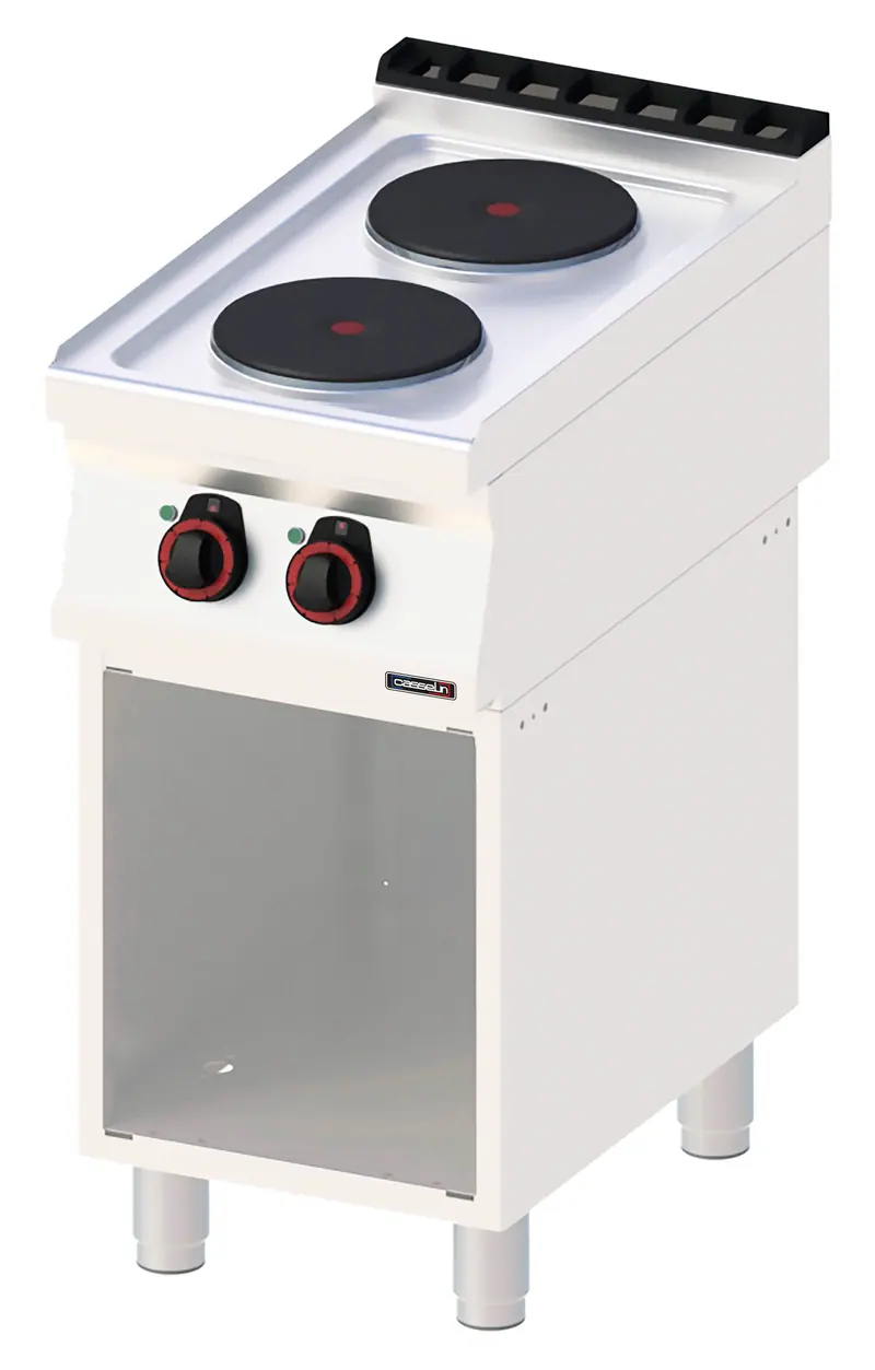 Elektroherd 2 Kochplatten mit offenem Unterbau 40