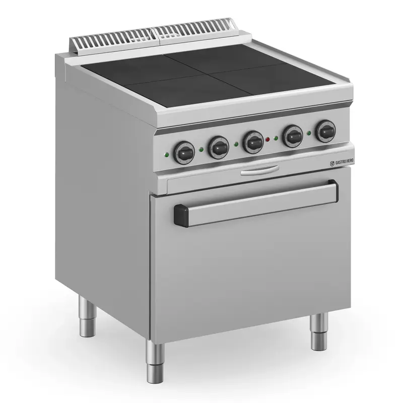 Elektroherd Serie 700 - 70/70 mit Elektrobackofen - 4 quadratische, abgesenkte Kochfelder - 15,3 kW