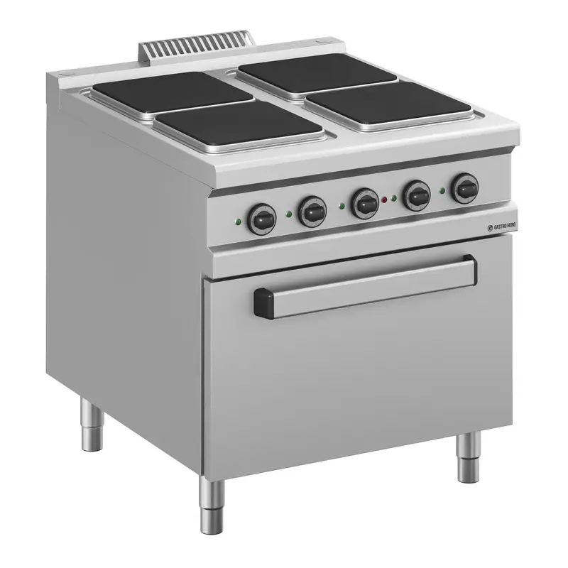 Elektroherd Serie 900 - 80/90 mit Elektrobackofen - 4 quadratische Kochfelder - 19 kW