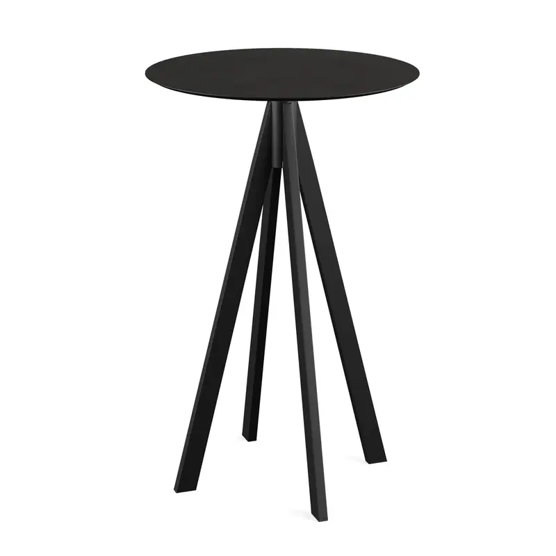 Feros Infinity Stehtisch Schwarz frame +  Schwarz HPL Ø70 cm