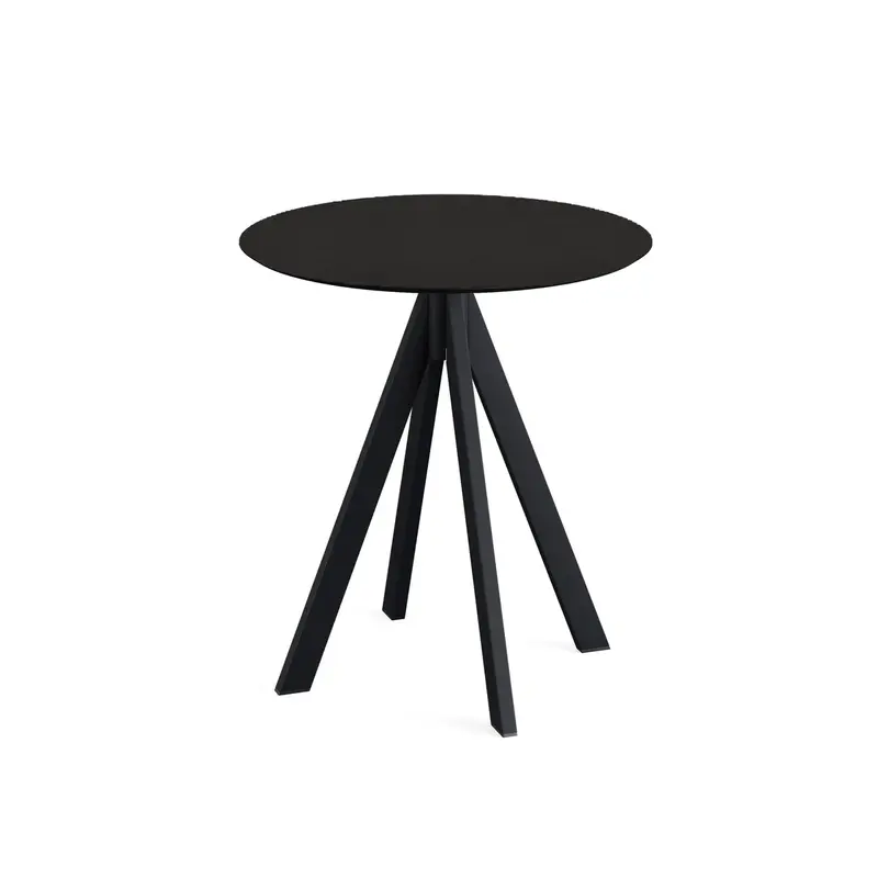 Feros Infinity Terrassentisch Schwarz frame + Schwarz HPL Ø70 cm