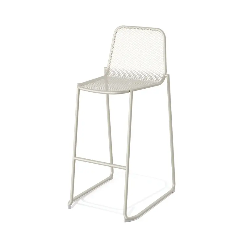 Feros Mase Barhocker Metall stapelbar – Beige