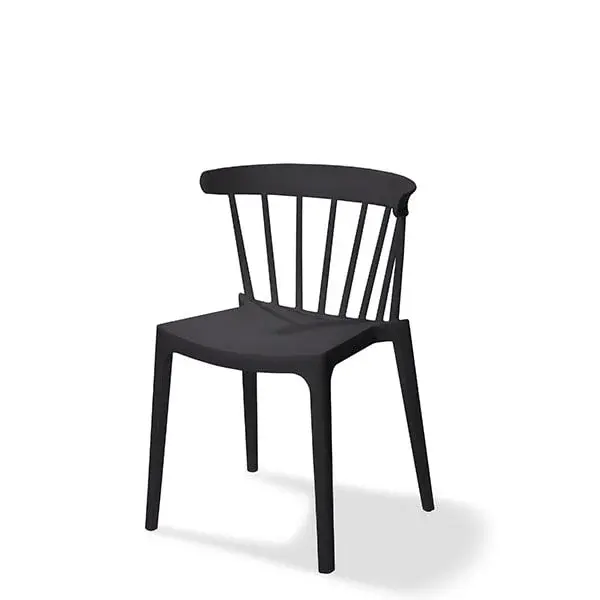 Feros Stapelstuhl Windson, Schwarz, Polypropylen