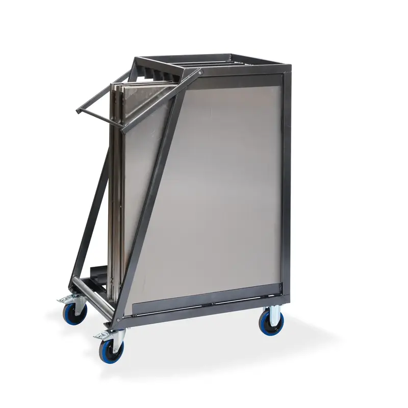 Feros Transportwagen für bis zu 5 Edelstahl Klapptische, 880 x 650 x 1130 mm