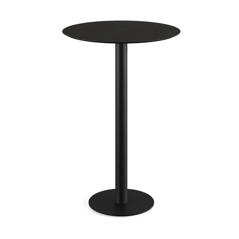 Feros Urban Stehtisch Schwarz frame +  Schwarz HPL Ø70 cm