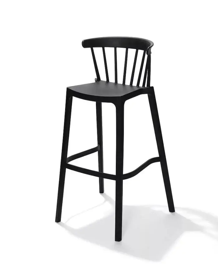 FEROS Windson Barhocker schwarz, Polypropylen, 560 x 550 x 1030 mm