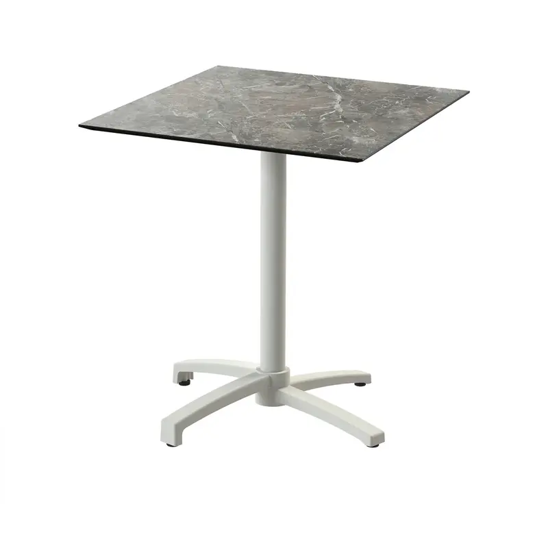 Feros X Cross Terrassentisch Sand gestell + Galaxy Marble HPL 70x70 cm