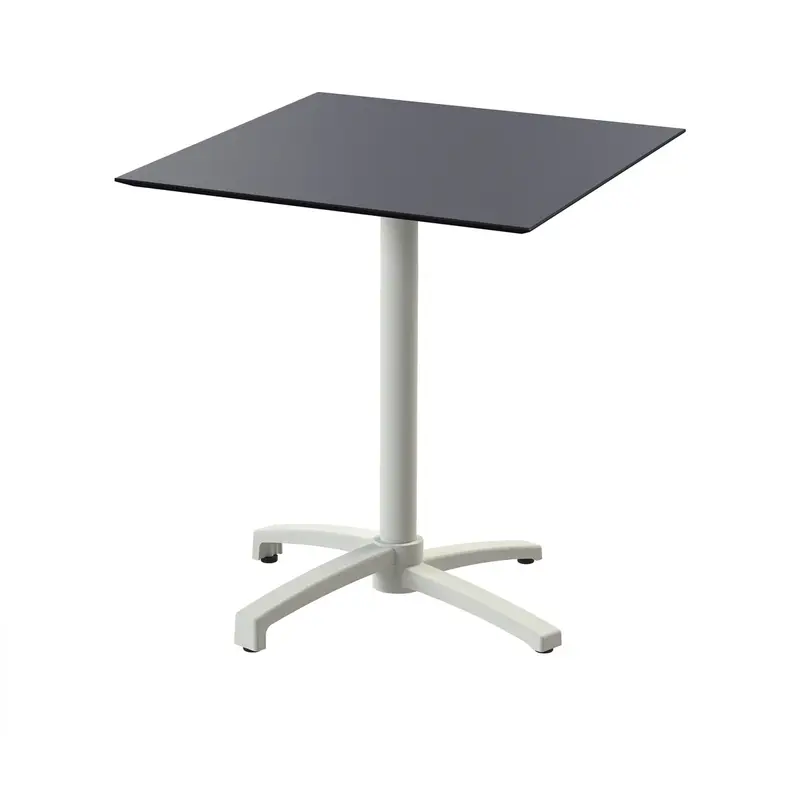 Feros X Cross Terrassentisch Sand gestell + Schwarz HPL 70x70 cm