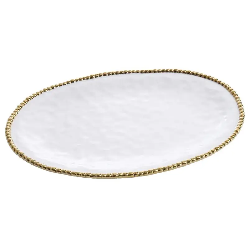 FRILICH GOLDEN SALERNO 'Servierplatte' oval & breit, 33 x 47 x 3,8 cm