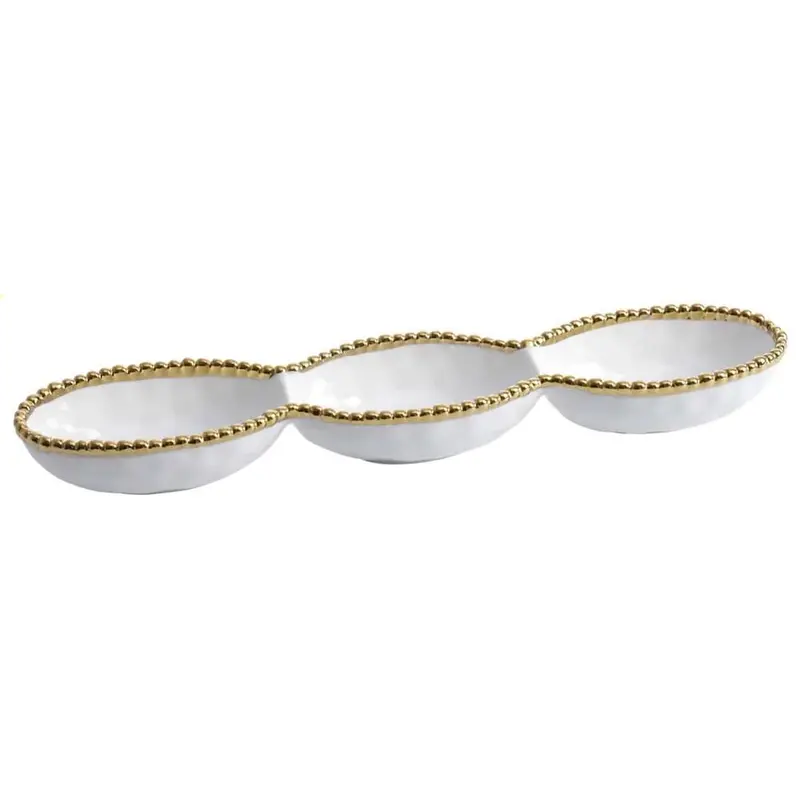 FRILICH GOLDEN SALERNO 'Servierschale' 3-geteilt, 45,5 x 9 x 5 cm