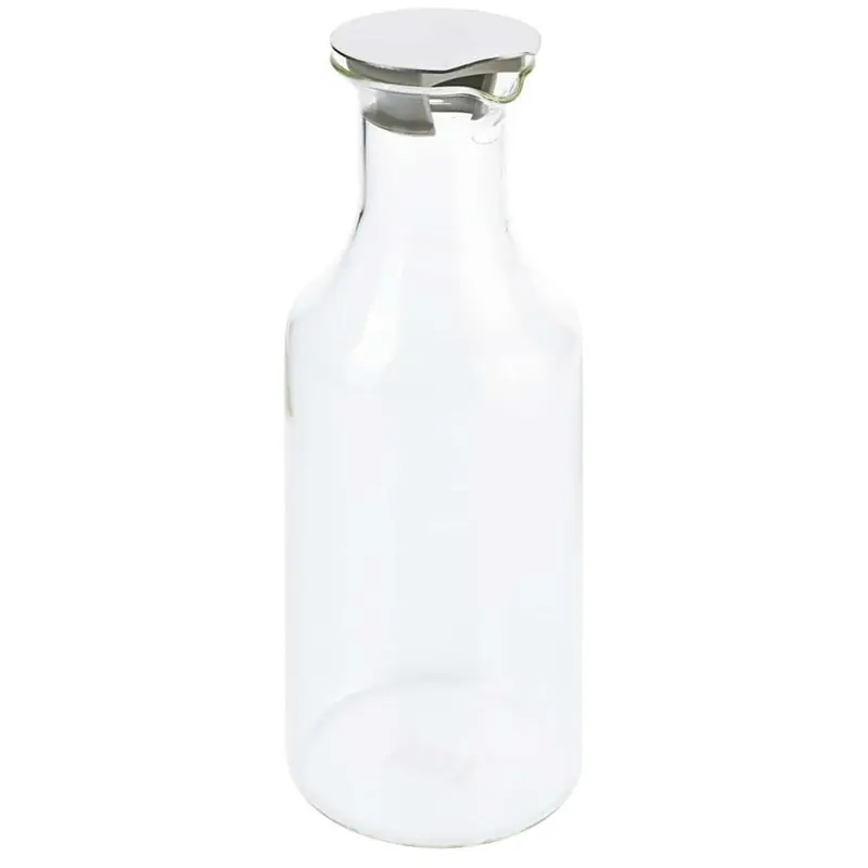 FRILICH Nachschubbehälter Glaskaraffe 1,2 Liter mit Edelstahldeckel