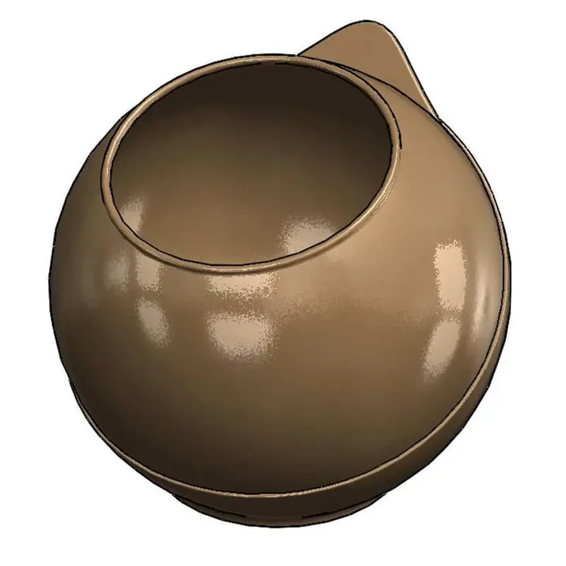 FRILICH Porzellankugel, caramel 3,5 Liter ohne Deckel